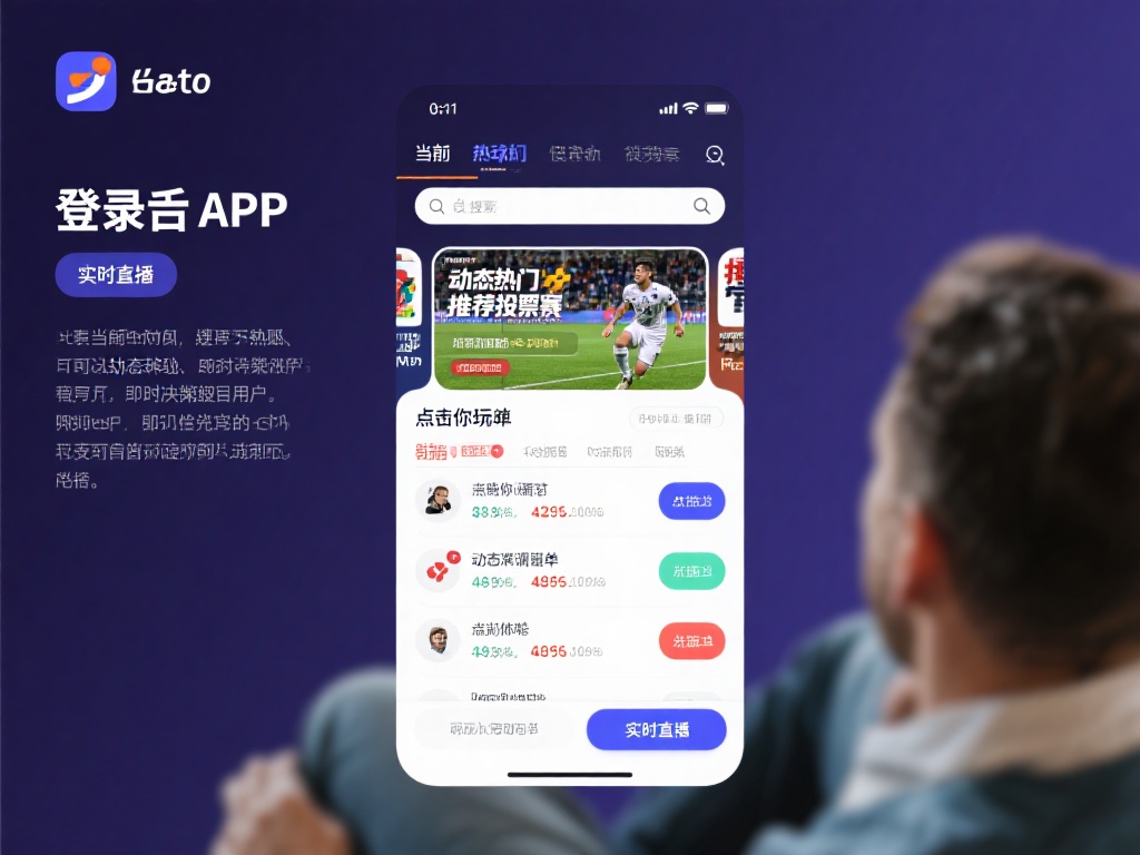 登录后，APP的主界面会展示当前的热门赛事和推荐投
